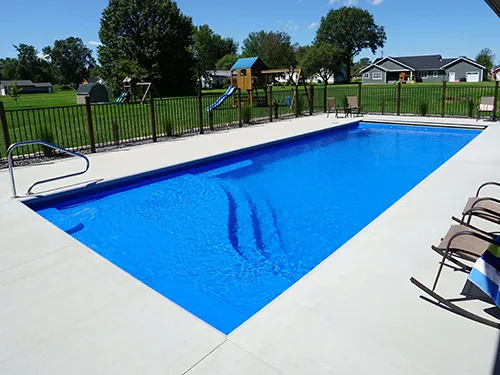 Backyard pool design by pool company in Victoria County, TX</p> <p>