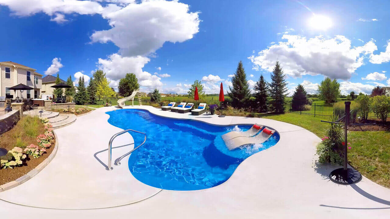 Luxury fiberglass pool finish Copano Pools and Spas