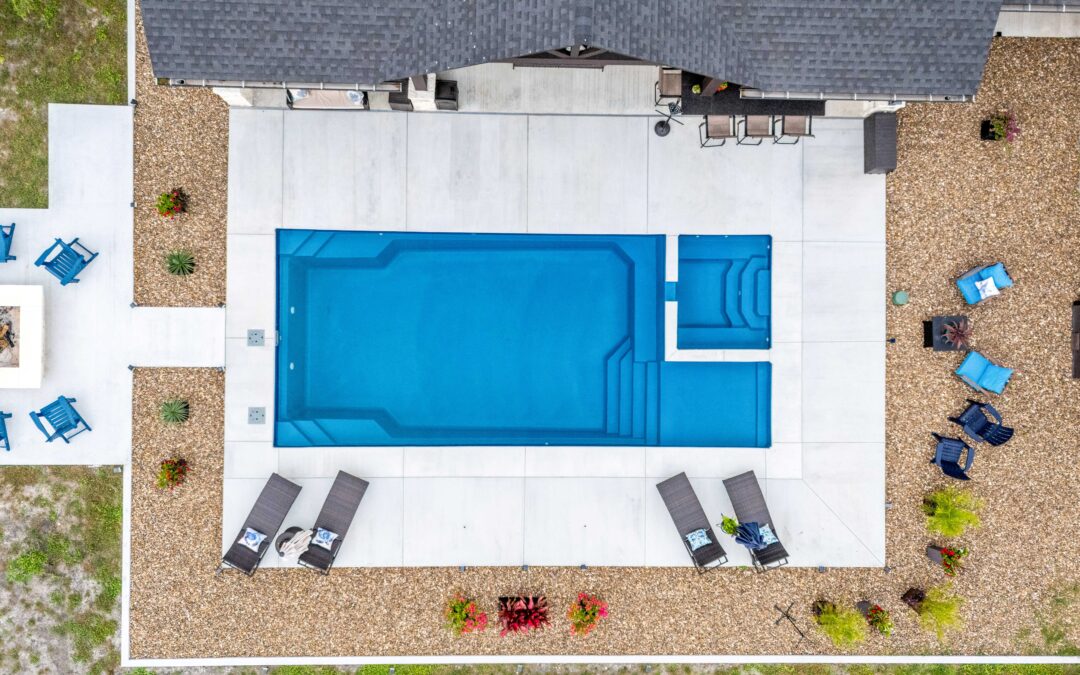 Copano Pools and Spas residential fiberglass pool project